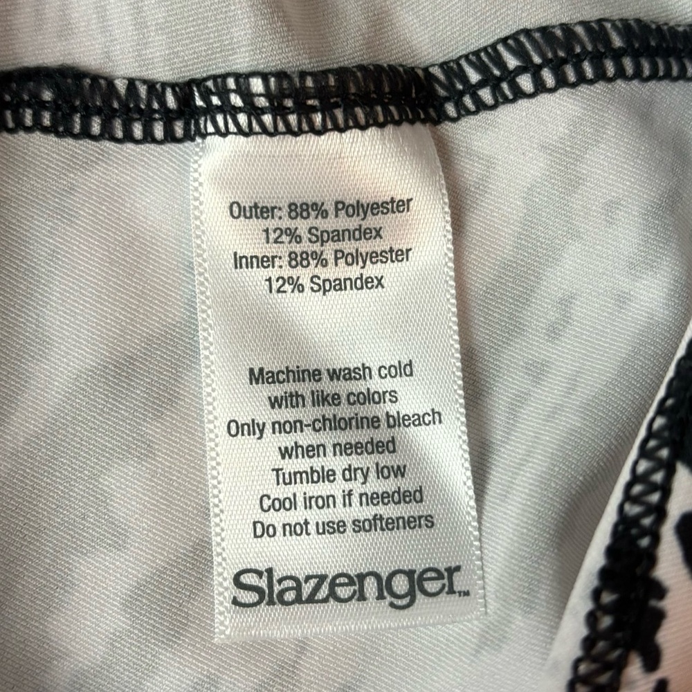 Slazenger Women Size 2XL Ink Blot Black Golf Tennis Flounce Skort Skirt NEW - Picture 5 of 7